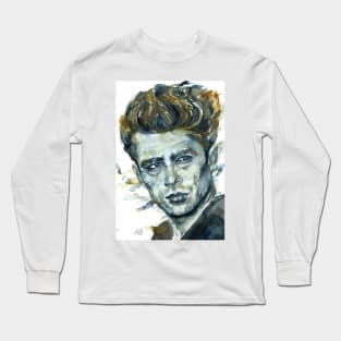 JAMES DEAN watercolor portrait .6 Long Sleeve T-Shirt